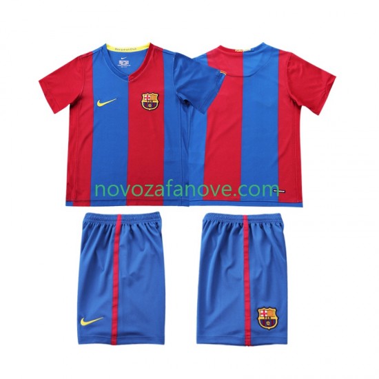 Nogometni Dres FC Barcelona 2007 Retro Dječji Domaći 2006 Kratkih Rukava