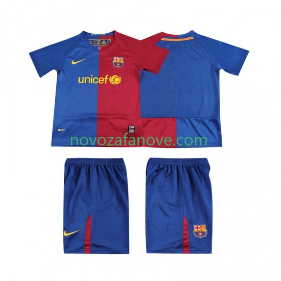 Nogometni Dres FC Barcelona 2009 Retro Dječji Domaći 2008 Kratkih Rukava