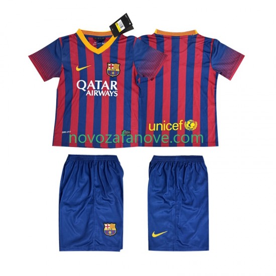 Nogometni Dres FC Barcelona 2013 2014 Retro Dječji Domaći Kratkih Rukava