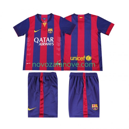 Nogometni Dres FC Barcelona 2014 2015 Retro Dječji Domaći Kratkih Rukava