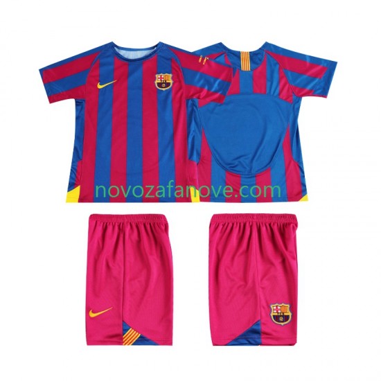 Nogometni Dres FC Barcelona Champions League 2005 Retro Dječji Domaći 2006 Kratkih Rukava