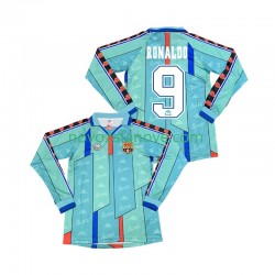 Nogometni Dres FC Barcelona Ronaldo 9 1996 1997 Retro Muški Gostujući Dugim Rukavima