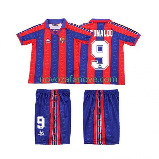 Nogometni Dres FC Barcelona Ronaldo 1996 1997 Retro Dječji Domaći Kratkih Rukava
