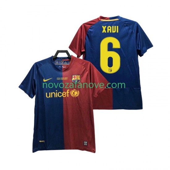 Nogometni Dres FC Barcelona XAVI 6 Champions League 2009 Retro Muški Domaći 2008 Kratkih Rukava