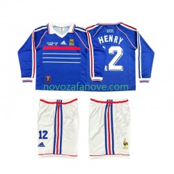 Nogometni Dres Francuska Henry 12 Retro Dječji Domaći 1998 Dugim Rukavima