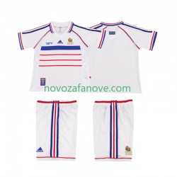 Nogometni Dres Francuska Retro Dječji Gostujući 1998 Kratkih Rukava