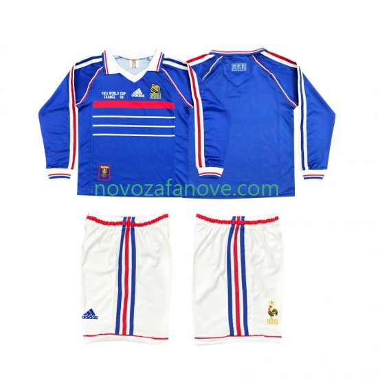 Nogometni Dres Francuska Retro Dječji Domaći 1998 Dugim Rukavima