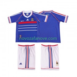 Nogometni Dres Francuska Retro Dječji Domaći 1998 Kratkih Rukava