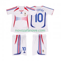 Nogometni Dres Francuska ZIDANE 10 Retro Dječji Gostujući 2006 Kratkih Rukava