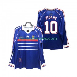 Nogometni Dres Francuska ZIDANE 10 Retro Muški Domaći 1998 Dugim Rukavima