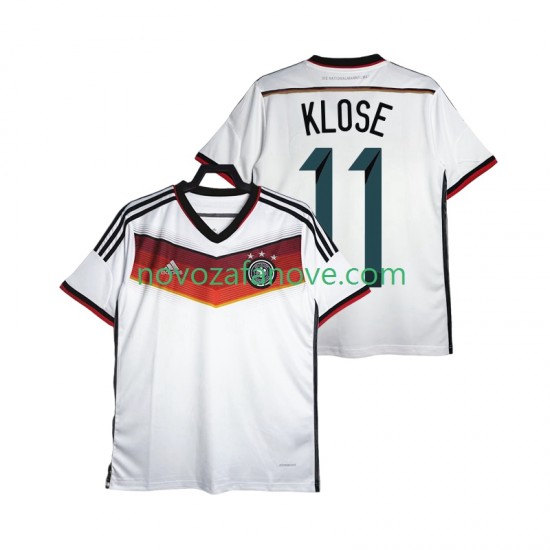 Nogometni Dres Njemačka Klose 11 2014 Retro Muški Domaći Kratkih Rukava