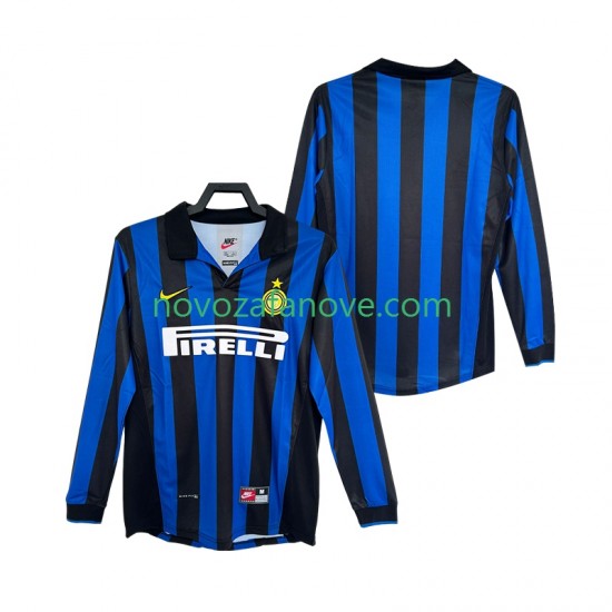 Nogometni Dres Inter Milan Retro Muški Domaći 1998 1999 Dugim Rukavima