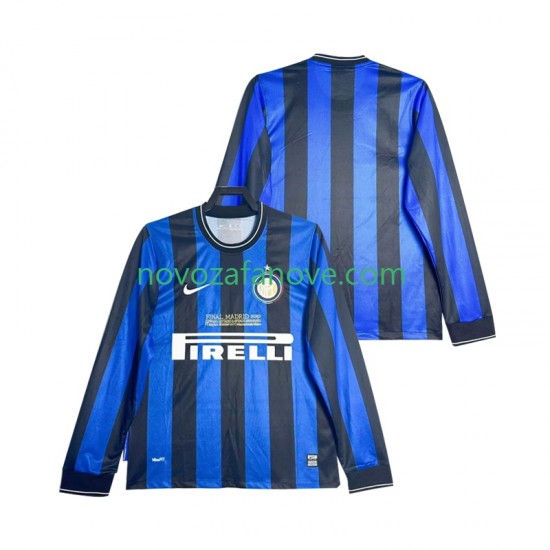 Nogometni Dres Inter Milan 2009 Retro Muški Domaći 2010 Dugim Rukavima
