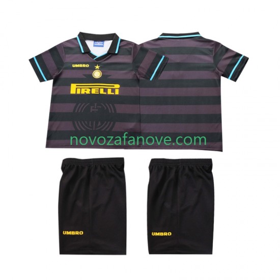 Nogometni Dres Inter Milan 1997 Retro Dječji Treći 1998 Kratkih Rukava
