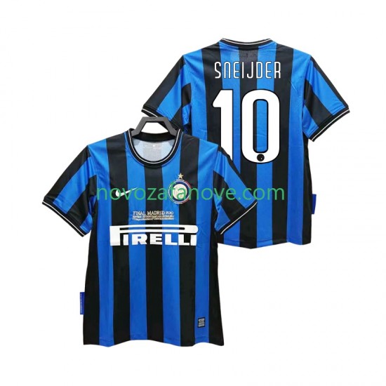 Nogometni Dres Inter Milan SNEIJDER 10 2009 Retro Muški Domaći 2010 Kratkih Rukava