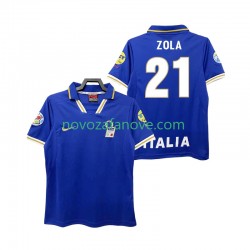 Nogometni Dres Italija ZOLA 21 1996 Retro Muški Domaći Kratkih Rukava