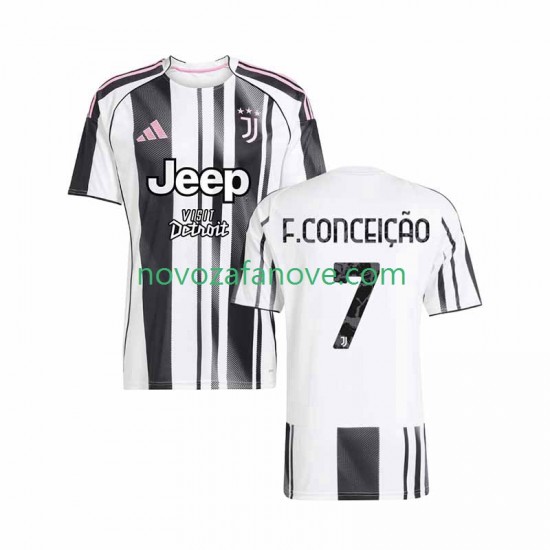Nogometni Dres Juventus Francisco Conceicao 7 Muški Domaći 2025-2026 Kratkih Rukava