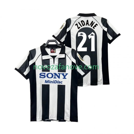 Nogometni Dres Juventus ZIDANE 21 1997 Retro Muški Domaći 1998 Kratkih Rukava
