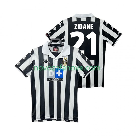 Nogometni Dres Juventus ZIDANE 21 2000 Retro Muški Domaći 1999 Kratkih Rukava