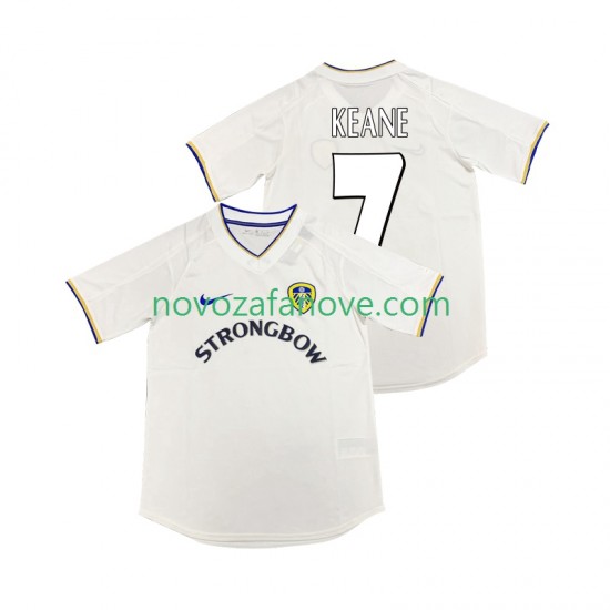 Nogometni Dres Leeds United KEANE 7 2000 2001 Retro Muški Domaći Kratkih Rukava
