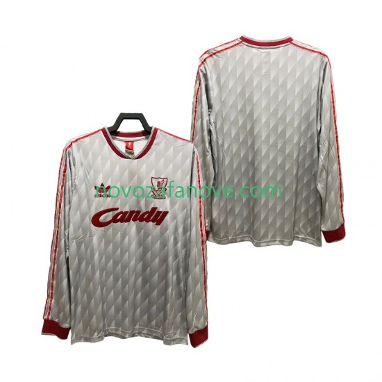 Nogometni Dres Liverpool 1989 1991 Retro Muški Gostujući Dugim Rukavima