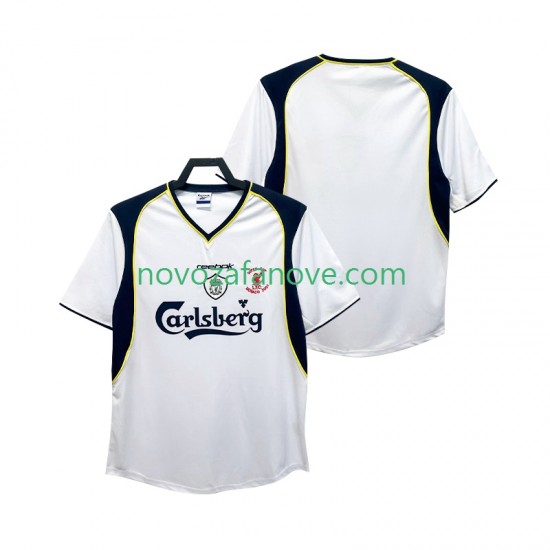 Nogometni Dres Liverpool 2001 Retro Muški Gostujući 2002 Kratkih Rukava