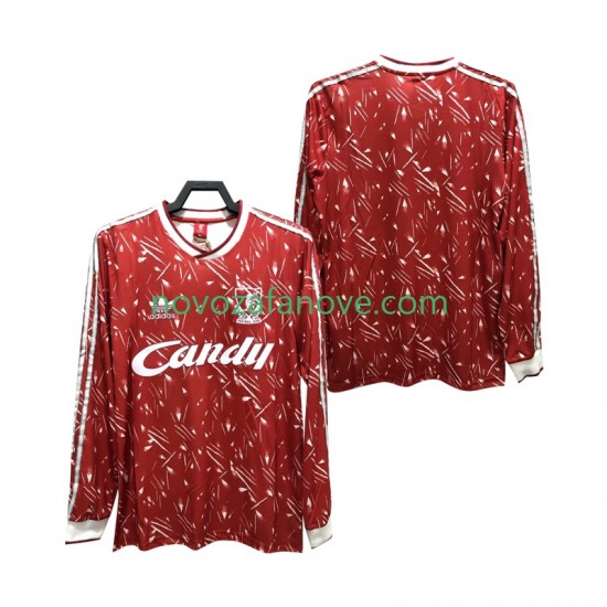 Nogometni Dres Liverpool 1989 1991 Retro Muški Domaći Dugim Rukavima