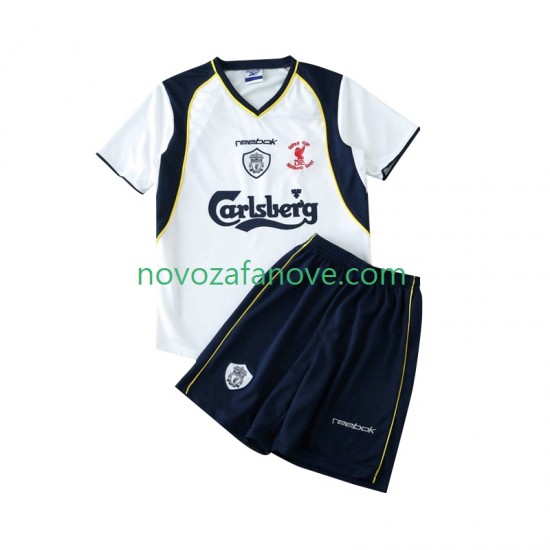 Nogometni Dres Liverpool LWP 2001 Retro Dječji Gostujući 2002 Kratkih Rukava
