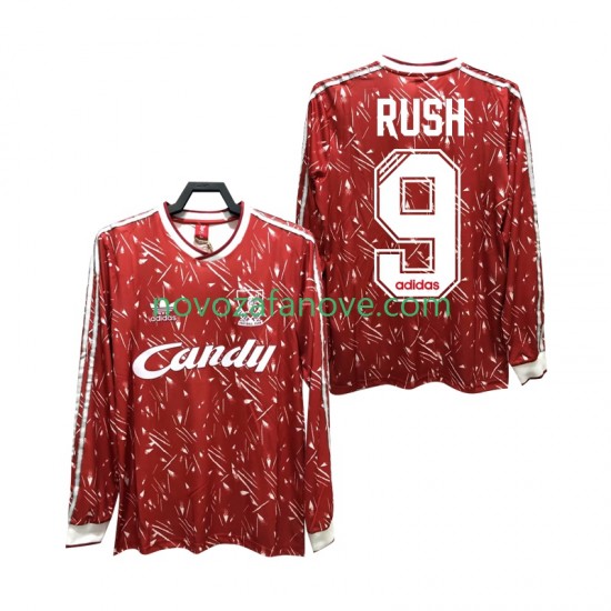 Nogometni Dres Liverpool Rush 9 1989 1991 Retro Muški Domaći Dugim Rukavima