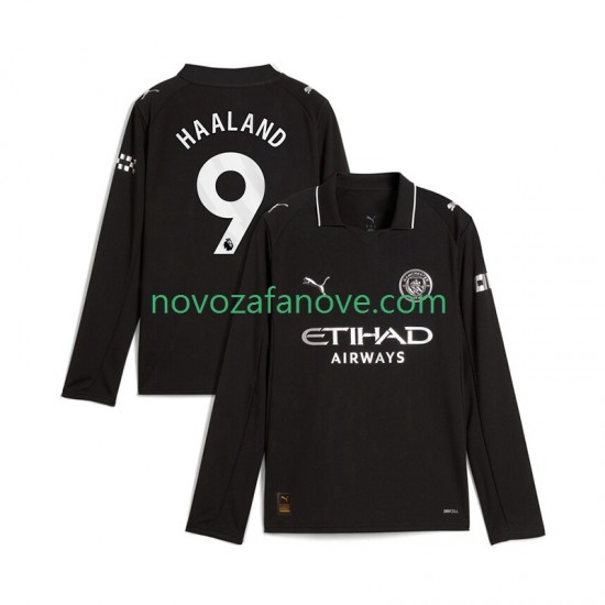 Nogometni Dres Manchester City Erling Haaland 9 Muški Gostujući 2025-2026 Dugim Rukavima