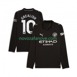 Nogometni Dres Manchester City Jack Grealish 10 Muški Gostujući 2025-2026 Dugim Rukavima