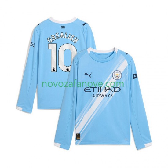 Nogometni Dres Manchester City Jack Grealish 10 Muški Domaći 2025-2026 Dugim Rukavima
