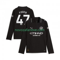 Nogometni Dres Manchester City Phil Foden 47 Muški Gostujući 2025-2026 Dugim Rukavima