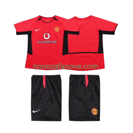 Nogometni Dres Manchester United Retro Dječji Domaći 2004 2002 Kratkih Rukava