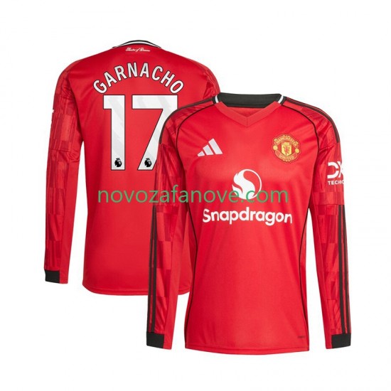 Nogometni Dres Manchester United Alejandro Garnacho 17 Muški Domaći 2025-2026 Dugim Rukavima
