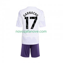Nogometni Dres Manchester United Alejandro Garnacho 17 Dječji Gostujući 2025-2026 Kratkih Rukava
