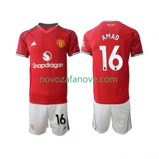 Nogometni Dres Manchester United Amad Diallo 16 Dječji Domaći 2025-2026 Kratkih Rukava