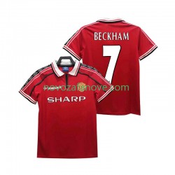 Nogometni Dres Manchester United BECKHAM 7 Retro Muški Domaći 1998 1999 Kratkih Rukava