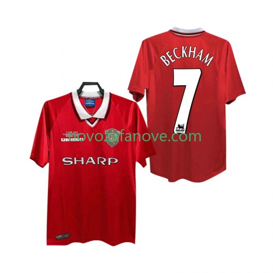 Nogometni Dres Manchester United BECKHAM 7 2000 Retro Muški Domaći 1999 Kratkih Rukava