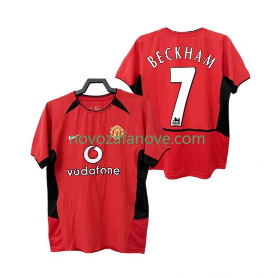 Nogometni Dres Manchester United BECKHAM 7 Retro Muški Domaći 2004 2002 Kratkih Rukava