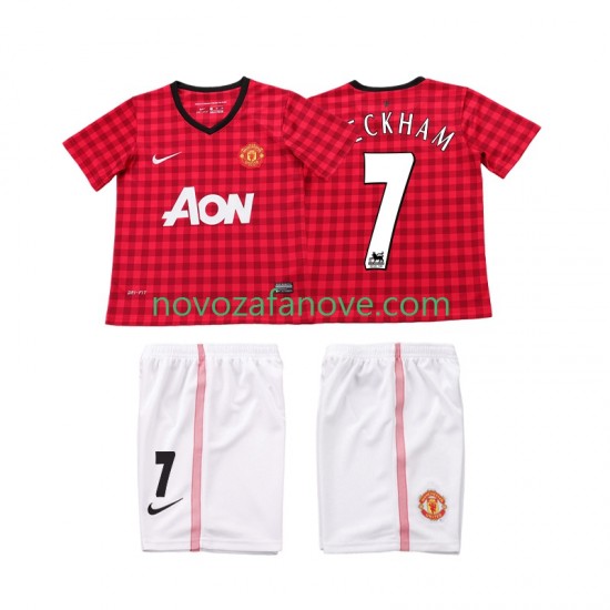 Nogometni Dres Manchester United BECKHAM 7 2012 2013 Retro Dječji Domaći Kratkih Rukava