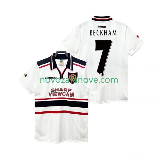 Nogometni Dres Manchester United Beckham 7 Retro Muški Gostujući 1998 1999 Kratkih Rukava