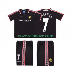 Nogometni Dres Manchester United Beckham 7 Retro Dječji Gostujući 1998 1999 Kratkih Rukava
