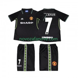 Nogometni Dres Manchester United Beckham 7 Retro Dječji Treći 1998 1999 Kratkih Rukava