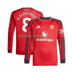 Nogometni Dres Manchester United Bruno Fernandes 8 Muški Domaći 2025-2026 Dugim Rukavima