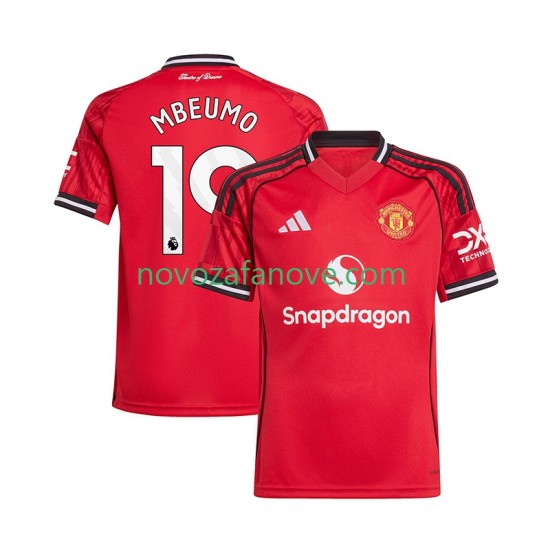 Nogometni Dres Manchester United Bryan Mbeumo 19 Muški Domaći 2025-2026 Kratkih Rukava