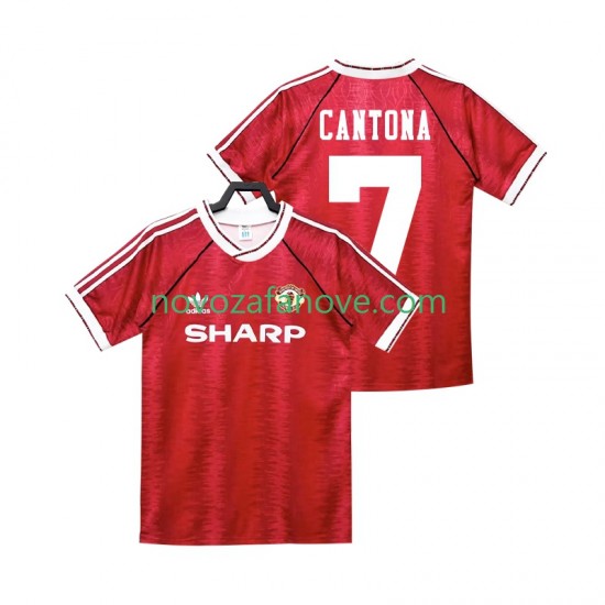 Nogometni Dres Manchester United CANTONA 7 1990 1992 Retro Muški Domaći Kratkih Rukava