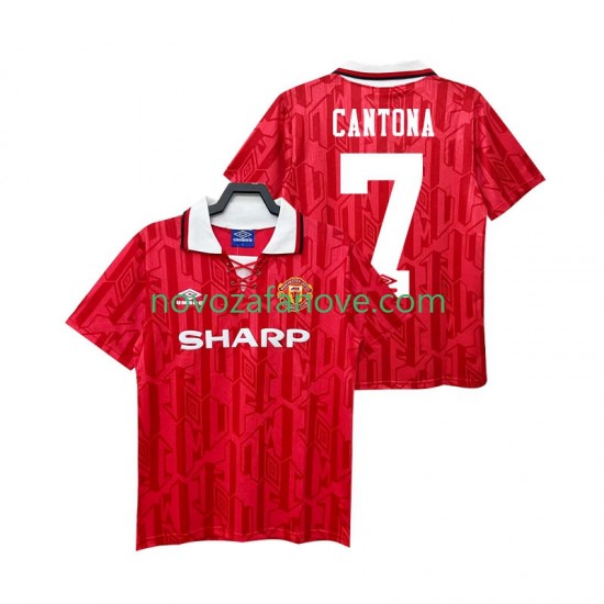 Nogometni Dres Manchester United CANTONA 7 1992 Retro Muški Domaći 1994 Kratkih Rukava
