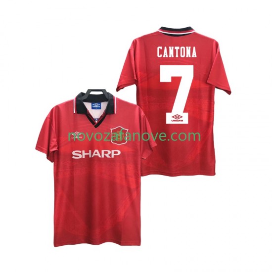 Nogometni Dres Manchester United CANTONA 7 1996 Retro Muški Domaći 1994 Kratkih Rukava