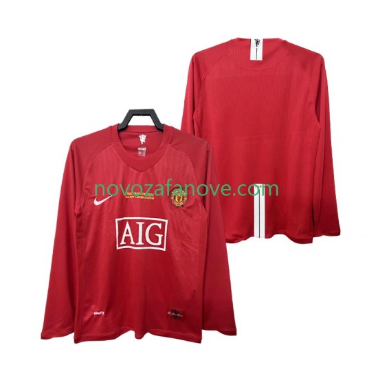 Nogometni Dres Manchester United Champions League 2007 Retro Muški Domaći 2008 Dugim Rukavima